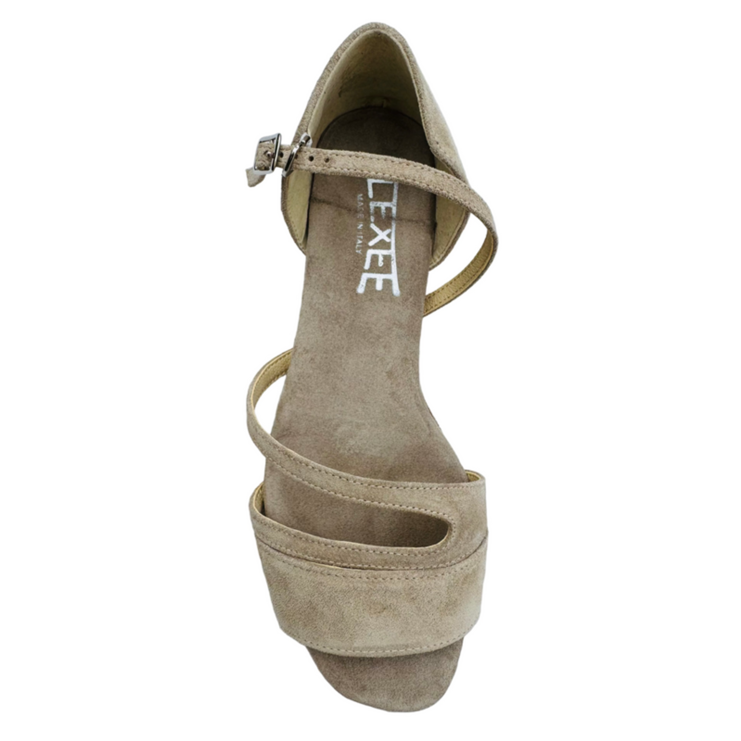 Flexee Brand Leiya Dance Sandal- Stone Italian Leather Suede Sole