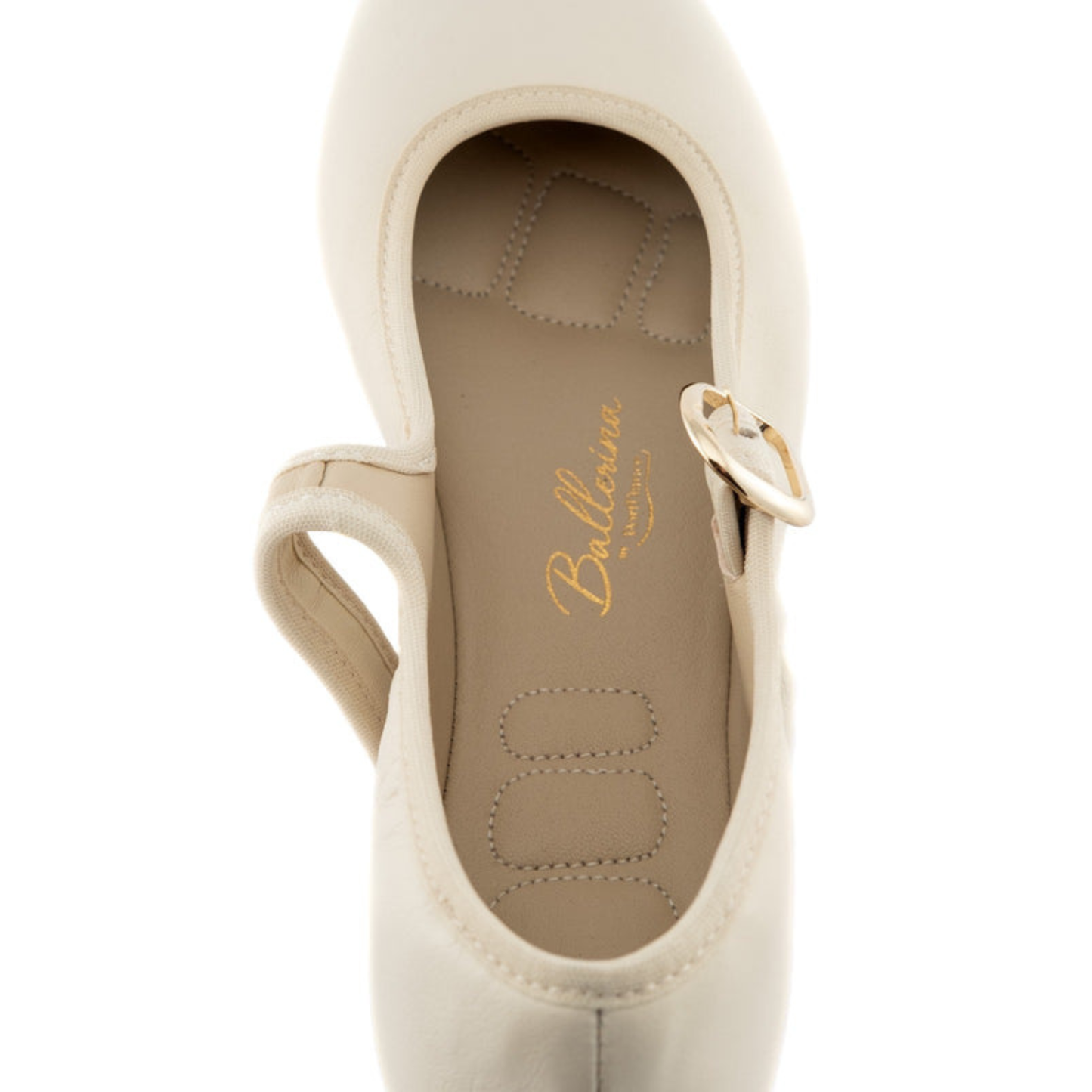 Almost White Soft Leather PortDance Indoor & Outdoor Ballerina Flat
