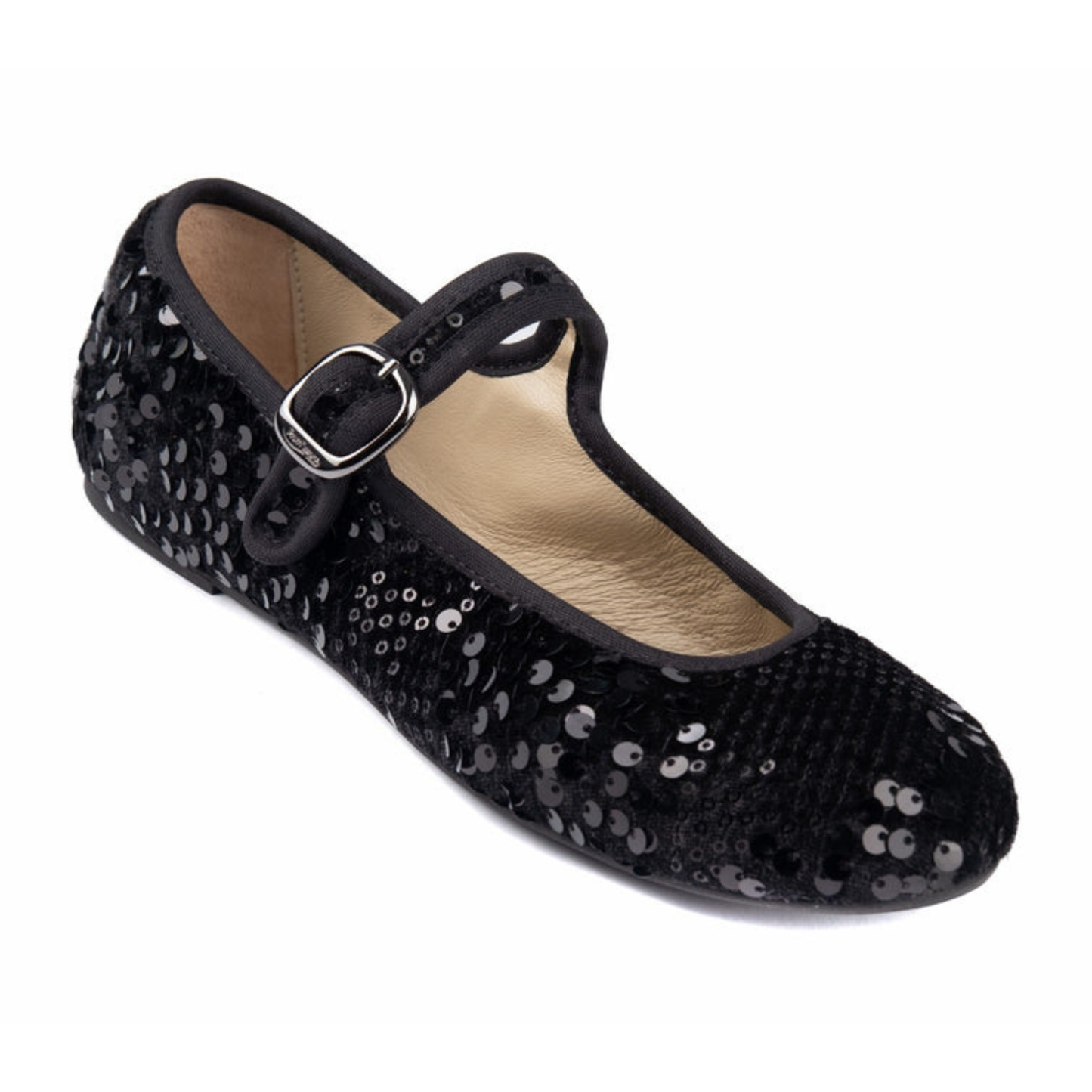 Black Sequins PortDance Indoor & Outdoor Ballerina Flat
