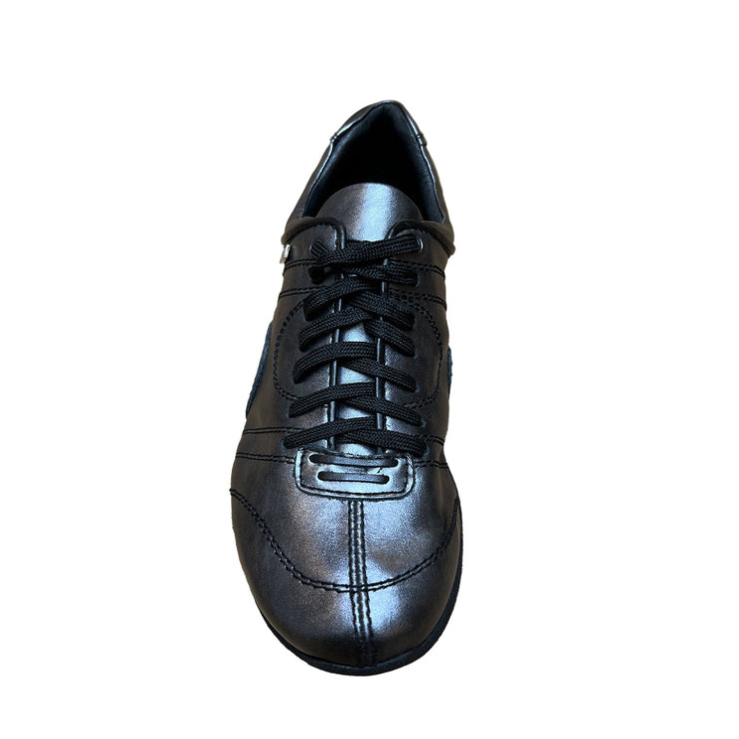 Black and Silver Leather Dance Trainer