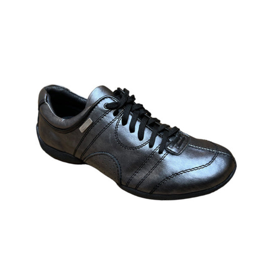 Black and Silver Leather Dance Trainer