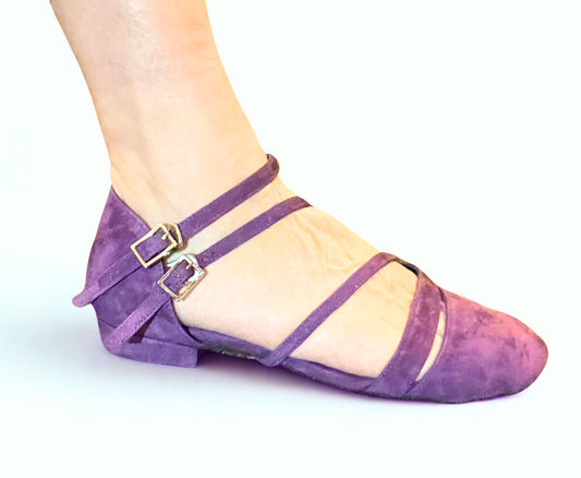 Purple Lynia 2CM Low Heel Dance Sandal