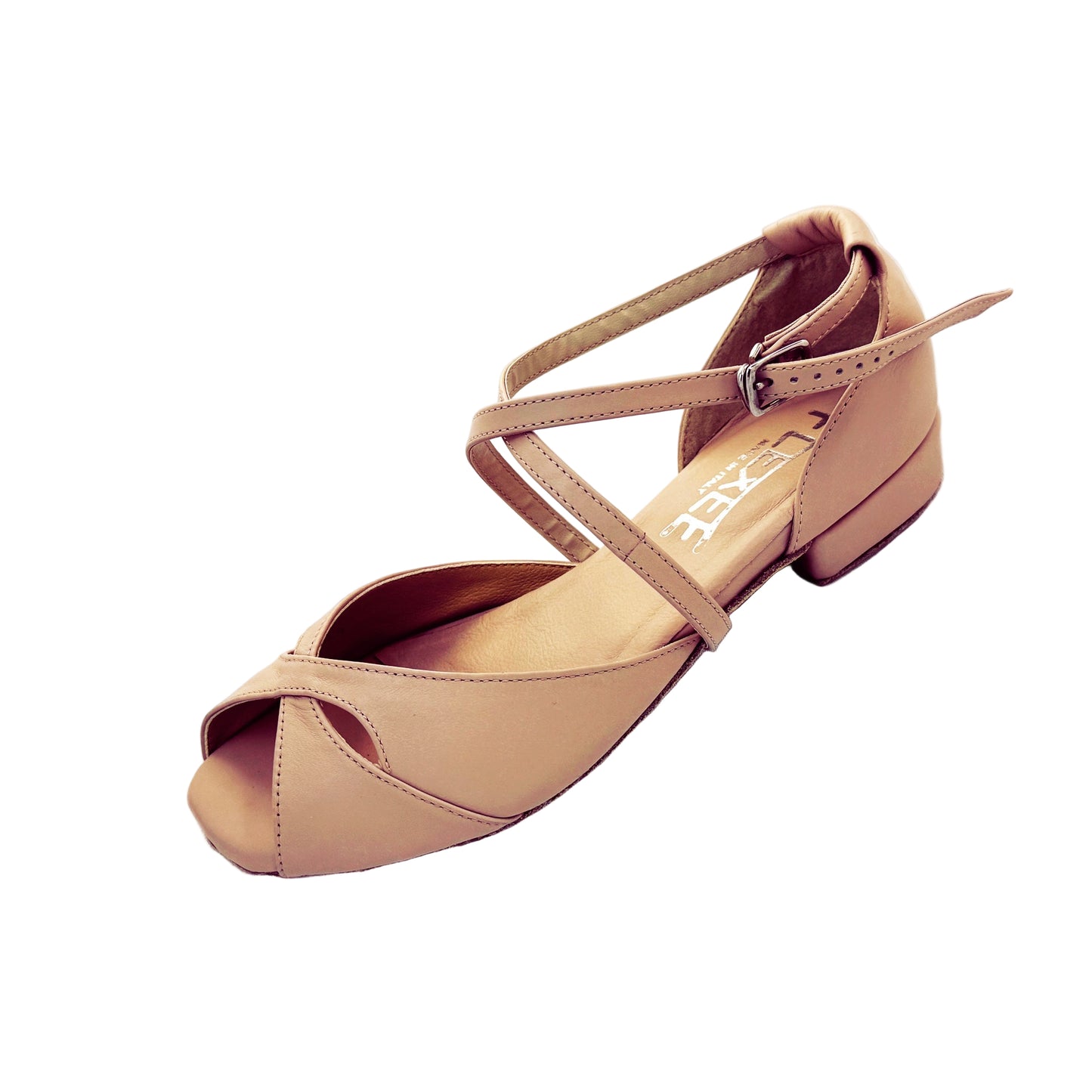 Sara Low Heel Dance Sandal Beige