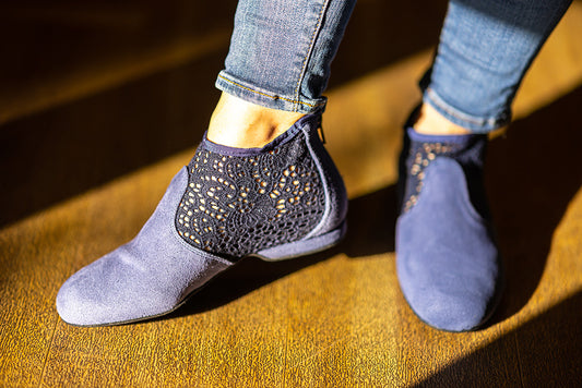 Torri Zzaoui Dance Lace Bootie Blue