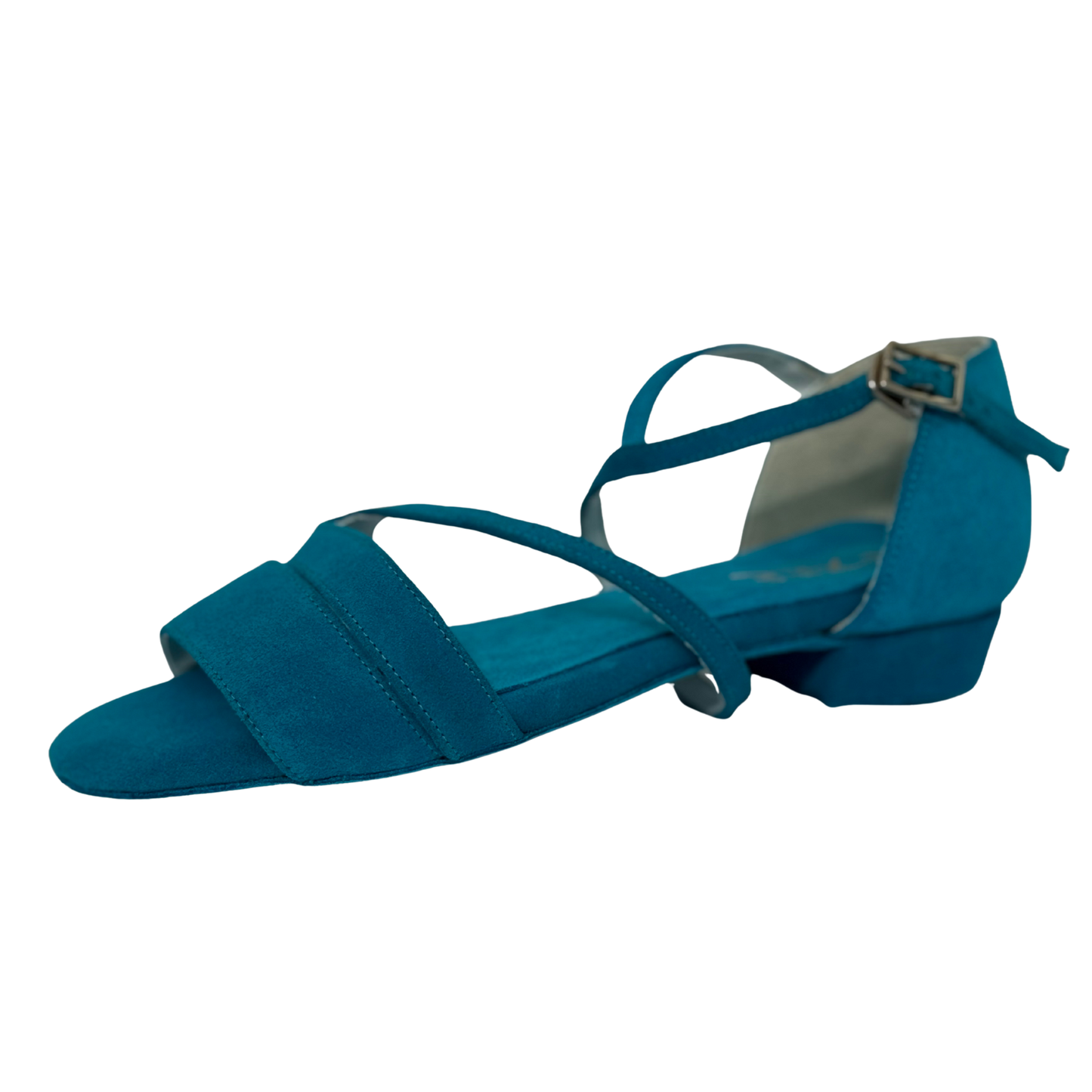 Flexee Brand - Exclusive Collection Jewel Dance Sandal - Turquoise Italian Leather Suede Sole