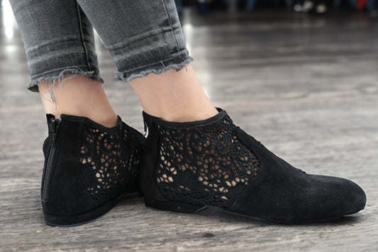 Torri Zzaoui Dance Lace Bootie Black