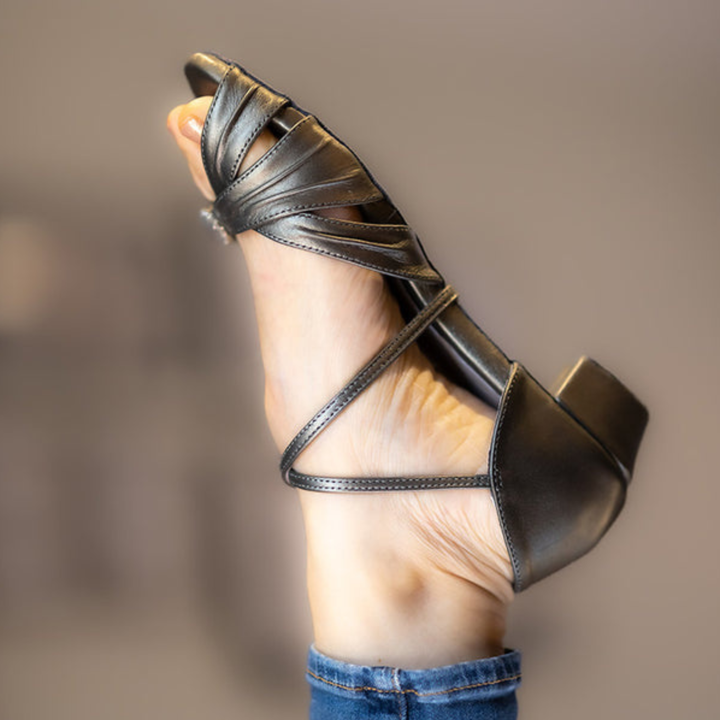 Coca Dance Sandal Gunmetal- The most adjustable sandal yet!