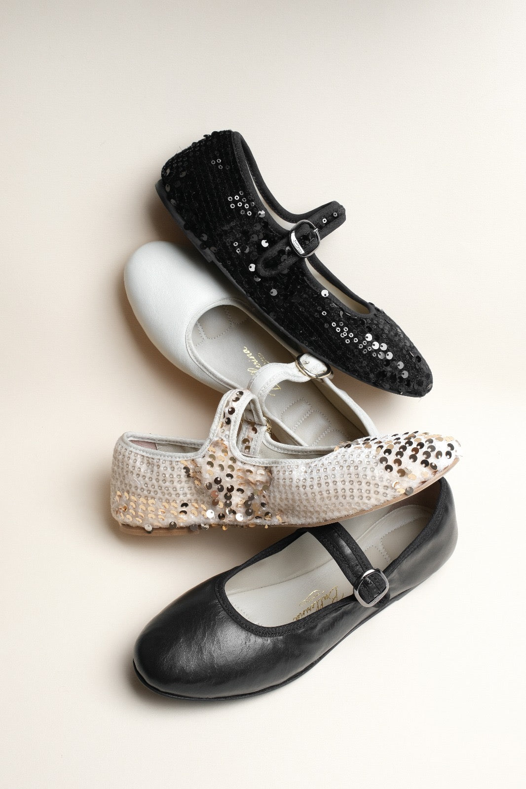 Black Soft Leather PortDance Indoor & Outdoor Ballerina Flat