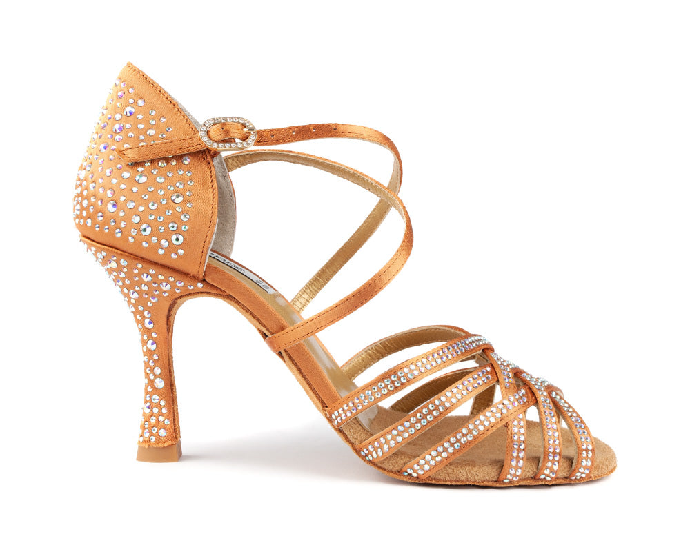 PortDance  -PD LEONOR Bronze Satin & Crystals – Heel 70mm